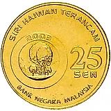 25 сенов 2003, Вымирающие виды - Индийский замбар [Малайзия]