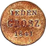 1 грош 1841, MW, "IEDEN"