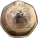 50 пенсов 2010, захват Гибралтара [Гибралтар]