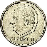 1 франк 1998, надпись на французском - "BELGIQUE" [Бельгия]