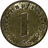 1 рейхспфенниг 1945 [Германия / Третий рейх]
