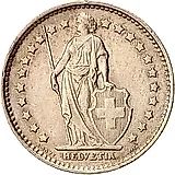 1 франк 1968, B, знак монетного двора [Швейцария]