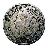1 пенни 1880 [Ямайка]