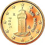 1 евроцент 2002-2016 [Сан-Марино]