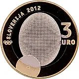 3 евро 2012, 100 лет первой олимпийской медали Словении [Словения]