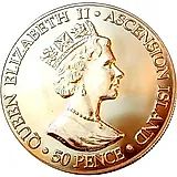 50 пенсов 2001, 100 лет со дня смерти Королевы Виктории [Остров Вознесения / Острова Святой Елены, Вознесения и Тристан-да-Кунья]