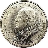 100 лир 2001 [Ватикан]