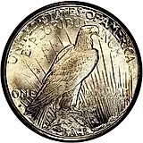 1 доллар 1924, S, мирный доллар [США]