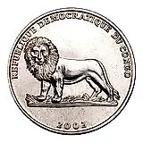 50 сантимов 2002, жираф Конго (ДРК) [Демократическая Республика Конго]