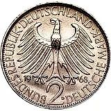 2 марки 1968, D, Макс Планк [Германия]