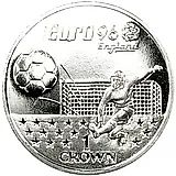 1 крона 1996, ЧМ по футболу в Англии [Гибралтар]