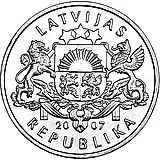 1 лат 2007, сова [Латвия]