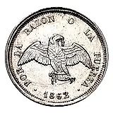 ½ десимо 1860-1862 [Чили]