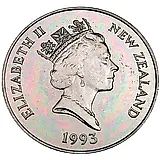 5 долларов 1993, 40 лет коронации Королевы Елизаветы II [Новая Зеландия]