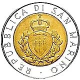 500 лир 1987, 15 лет возобновлению чеканке монет [Сан-Марино]