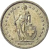 2 франка 1968, B, знак монетного двора [Швейцария]