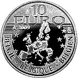 10 евро 2009, 75 лет со дня рождения Альберта II [Бельгия]