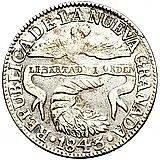 2 реала 1839-1846 [Колумбия]