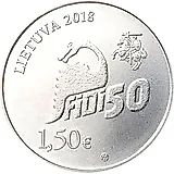 1½ евро 2018, 50 лет Дню физиков в Вильнюсском Университете [Литва]