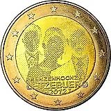 2 евро 2012, Свадьба Великого герцога Гийома и бельгийской графини Стефании де Ланнуа [Люксембург]
