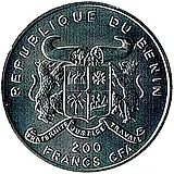 200 франков 1995, самолет [Бенин]