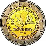 2 евро 2011, 20 лет формирования Вишеградской группы [Словакия]