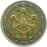 2 евро 2006, Конструкция Атомиум в Брюсселе [Бельгия]