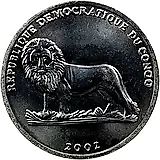25 сантимов 2002, ласка [Демократическая Республика Конго]