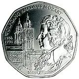 5 евро 2006, 250 лет со дня рождения Вольфганга Амадея Моцарта [Австрия]