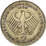 2 Marks 1970, J, Heuss [Germany / FRG]