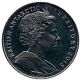 2 фунта 2015, Крестовидный дельфин [Британская антарктическая территория]