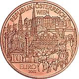 10 евро 2015, Земли Австрии - Вена, Медь [Австрия]