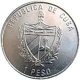 1 песо 2001, Плайя-Хирон [Куба]