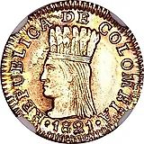 ½ реала 1821 [Колумбия]