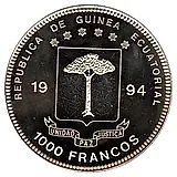 1000 франков 1994, Чемпионат мира по футболу 1994 /гол/ [Экваториальная Гвинея]