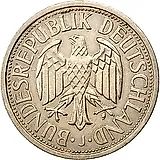 2 марки 1951, J, знак монетного двора: "J" - Гамбург [Германия]