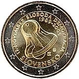 2 евро 2009, 20 лет Бархатной Революции [Словакия]