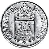 1 лира 1973 [Сан-Марино]