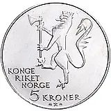 5 крон 1978, 350 лет норвежской армии [Норвегия]