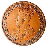 1/2 пенни 1914, без обозначения монетного двора [Австралия]