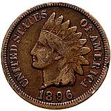 1 цент 1896, Indian Head Cent [США]