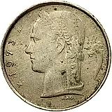 1 франк 1973, надпись на голландском - "BELGIE" [Бельгия]
