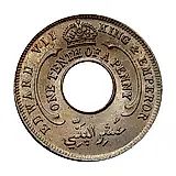 1/10 пенни 1908, алюминий [Британская Западная Африка]