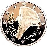 2 евро 2008, 500 лет со дня рождения Приможа Трубара [Словения]