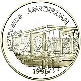 100 франков 1996, Памятники архитектуры - Магере-Брюг, Амстердам [Франция]