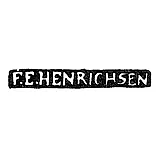 Master's Mark of Heinrichsen F. E. - Leningrad - initials "F.E.HENRICHSEN" - 1870-1890