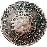 4 Macutas 1815-1816, Overstrike on 2 Macutas [Angola]