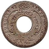 1/10 пенни 1946, без букв [Британская Западная Африка]