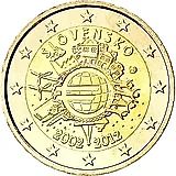 2 евро 2012, 10 лет евро наличными [Словакия]