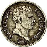 ¼ франка 1807, Старый тип: большой портрет, без венка [Франция]